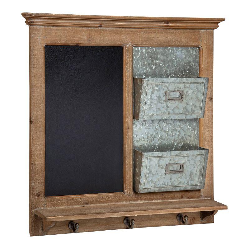 Kate and Laurel Solid Wood Wall Organizer