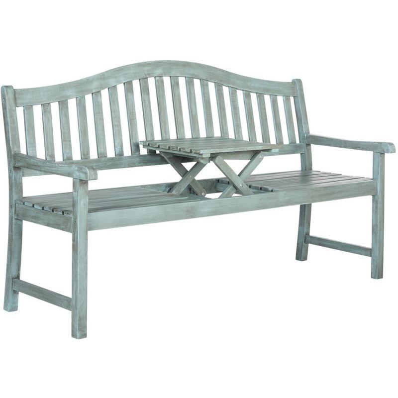 Mischa Bench - Outdoor - FOX6703 - Beach House BluE - Safavieh