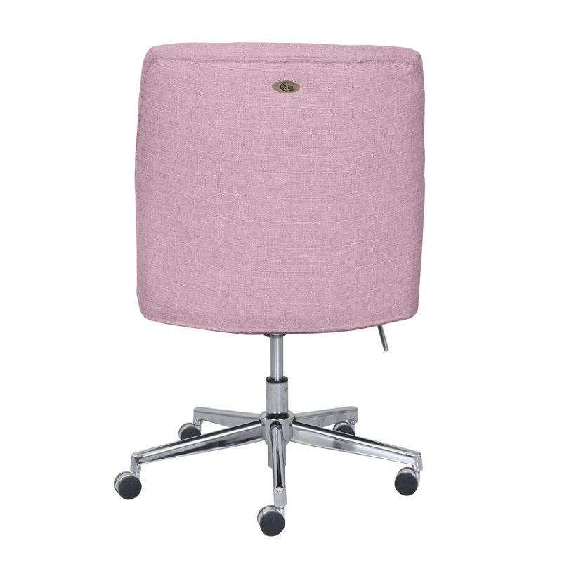 Serta Style Leighton Home Office Chair Fresh Lilac : Upholstered, Adjustable, with Fixed Arms & Wood Frame