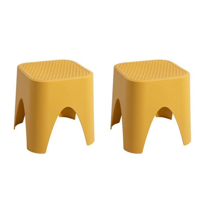 2pc Mallorca Stackable Rattan Top Side Table - Gold - Lagoon