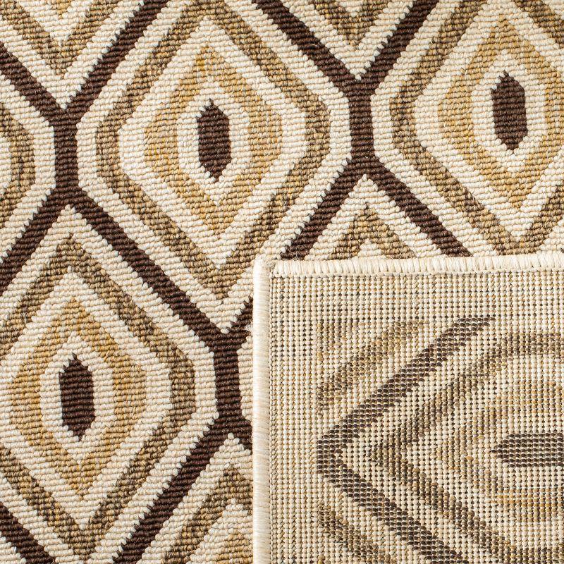 Veranda VER003 Power Loomed Indoor/Outdoor Area Rug - Cream/Chocolate - 8'x11' - Safavieh.