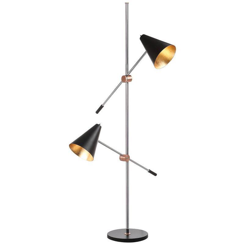 Reed 71" Black and Gold Contemporary Floor Lamp