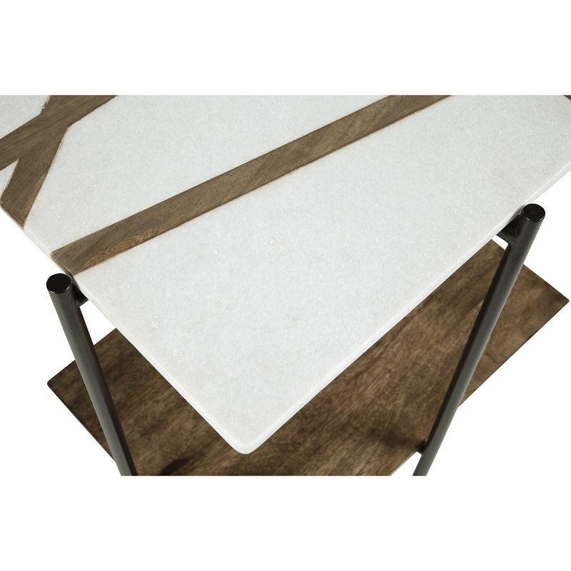 17 Stories Lajoy Marble Top End Table