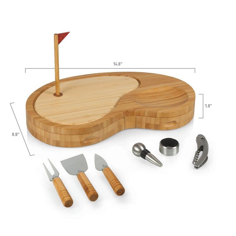 Millwood Pines Sand Trap Golf Gift Cheese Board & Knife Set - Novelty Charcuterie Board with Cheese Knife Set - Cheese Boards Charcuterie Boards - Serving Platter Enoch