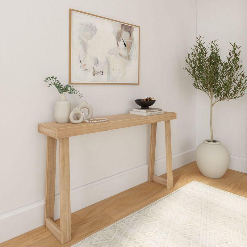 Plank+Beam 56" Classic Console Table, Solid Wood Entryway Table, Foyer Tables, Narrow Console Tables