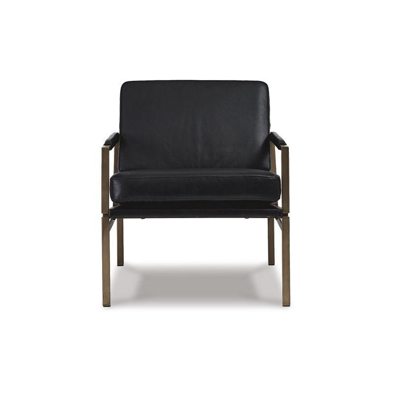 Signature Design by Ashley Contemporary Puckman Accent Chair  Black