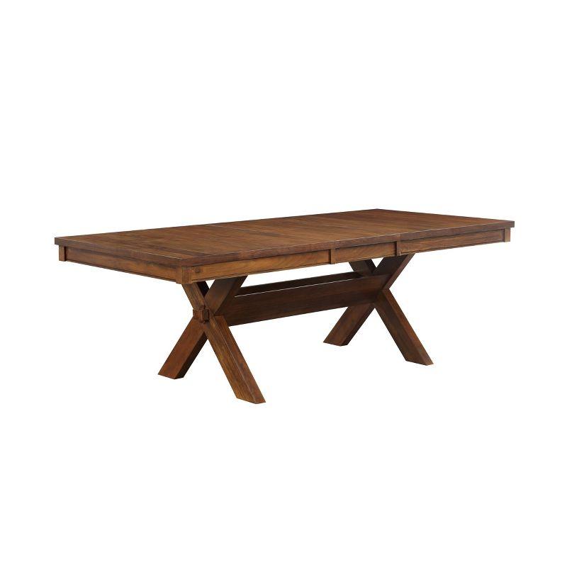 Apollo Walnut Extendable Farmhouse Dining Table for Ten