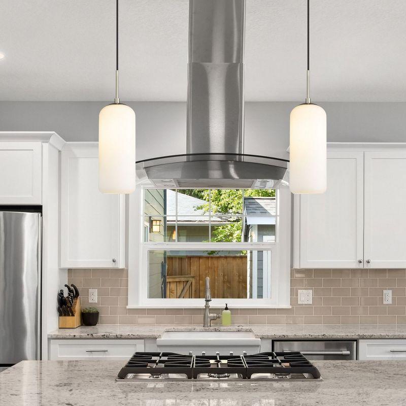 Z-Lite Monty 1 - Light Pendant in  Brushed Nickel/Opal
