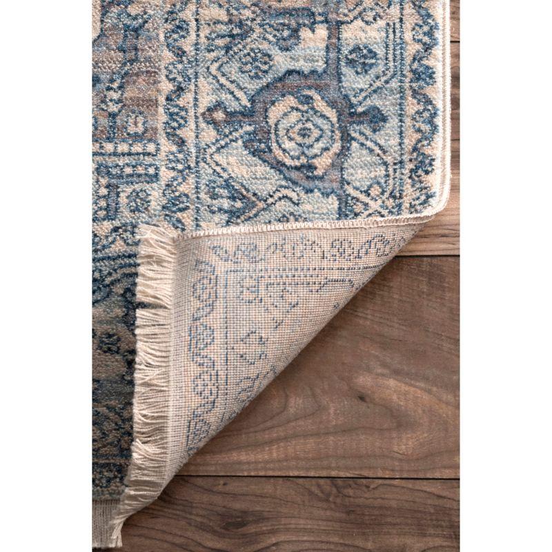 nuLOOM Harriet Vintage Medallion Fringe Area Rug