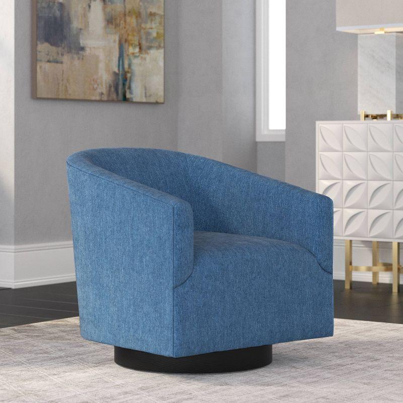 Donovan Upholstered Swivel Barrel Chair
