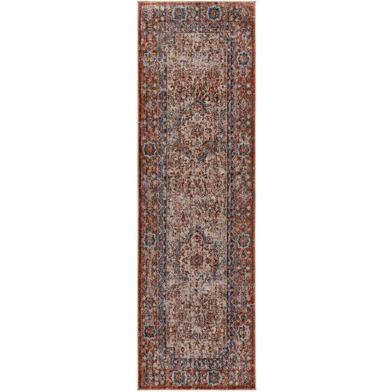 Bijar BIJ652 Power Loomed Indoor Runner Rug - Brown/Rust - 2'6"x6' - Safavieh