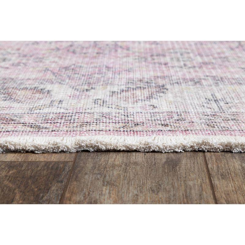 2'x3' Helena Accent Rug Light Pink - Momeni: Bohemian Ikat Design, Low Pile, Indoor Rectangle Rug, Polyester & Cotton