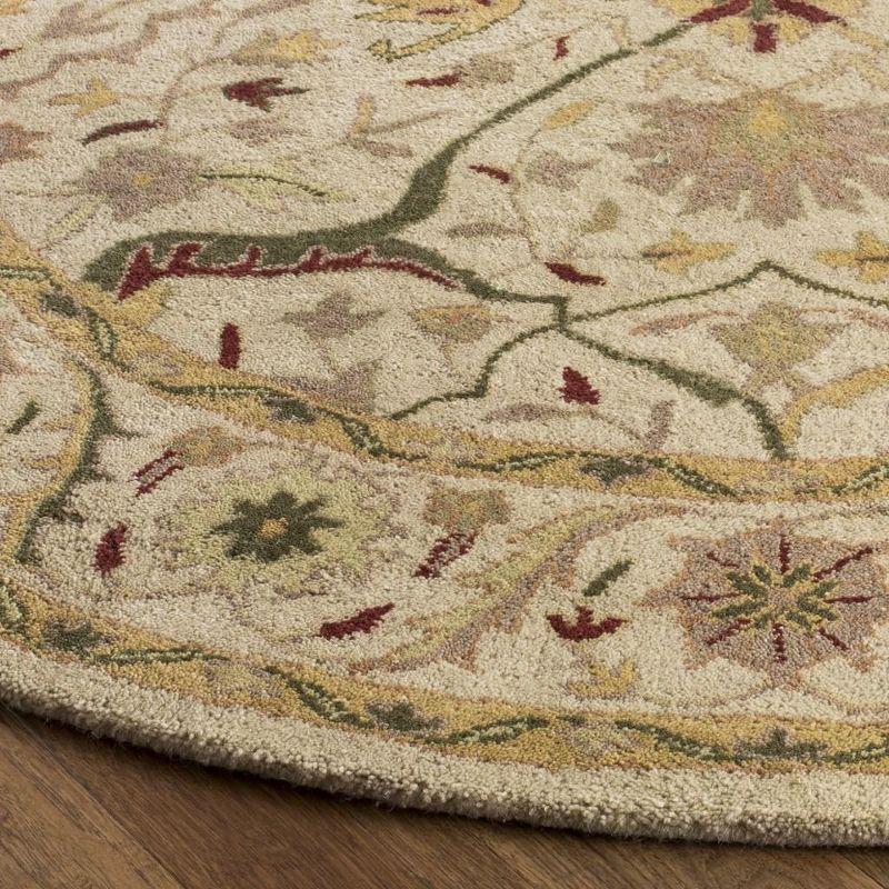Antiquity AT14 Hand Tufted Indoor Area Rug - Ivory - 7'6"x9'6" Oval - Safavieh