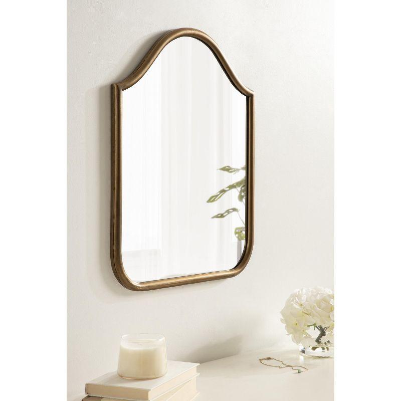 Gold Scalloped Arched Wall Mirror, 18x24