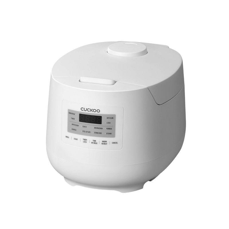 CUCKOO 6-Cup White Micom Rice Cooker with Nonstick Inner Pot