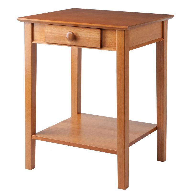 Winsome Studio End / Printer Table Honey: Wood Composite Stand with Drawer, Living Room Accent