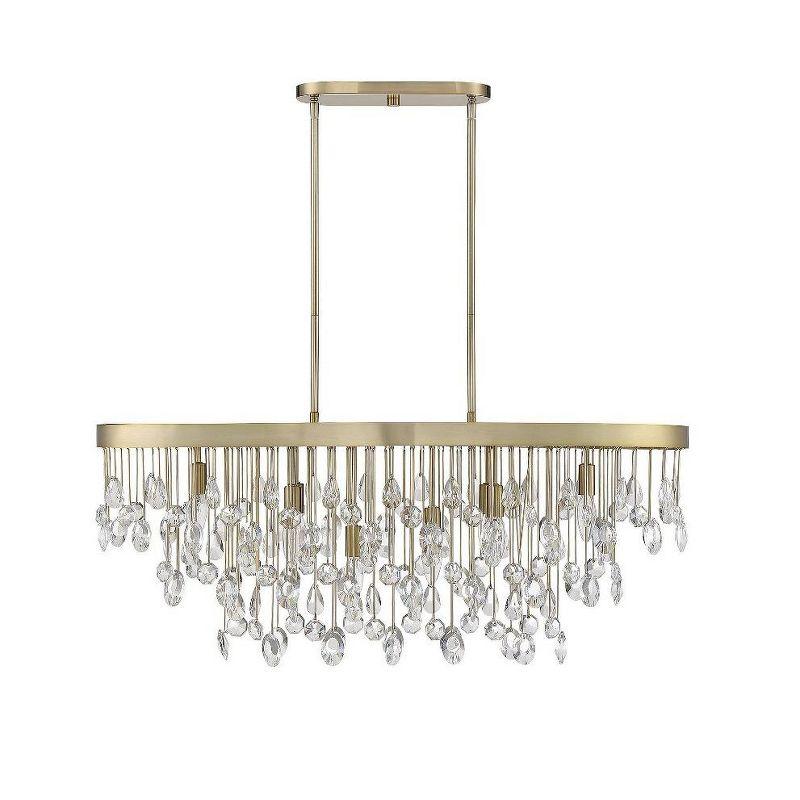 Livorno 8-Light Oval Chandelier in Noble Brass