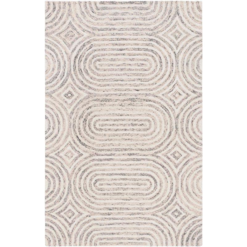 Trace TRC310 Hand Tufted Area Rug - Grey/Ivory - 5'x8' - Safavieh.
