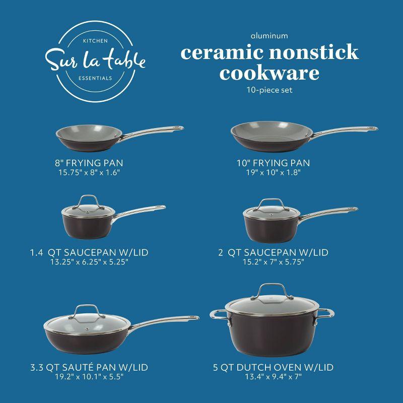 Sur La Table Kitchen Essentials 10 - Piece Non-Stick Aluminum Cookware Set