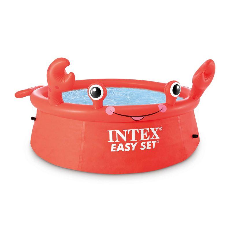 Intex Intex Happy Crab Easy Set 6ft x 20in Round Inflatable Ring Kiddie Pool