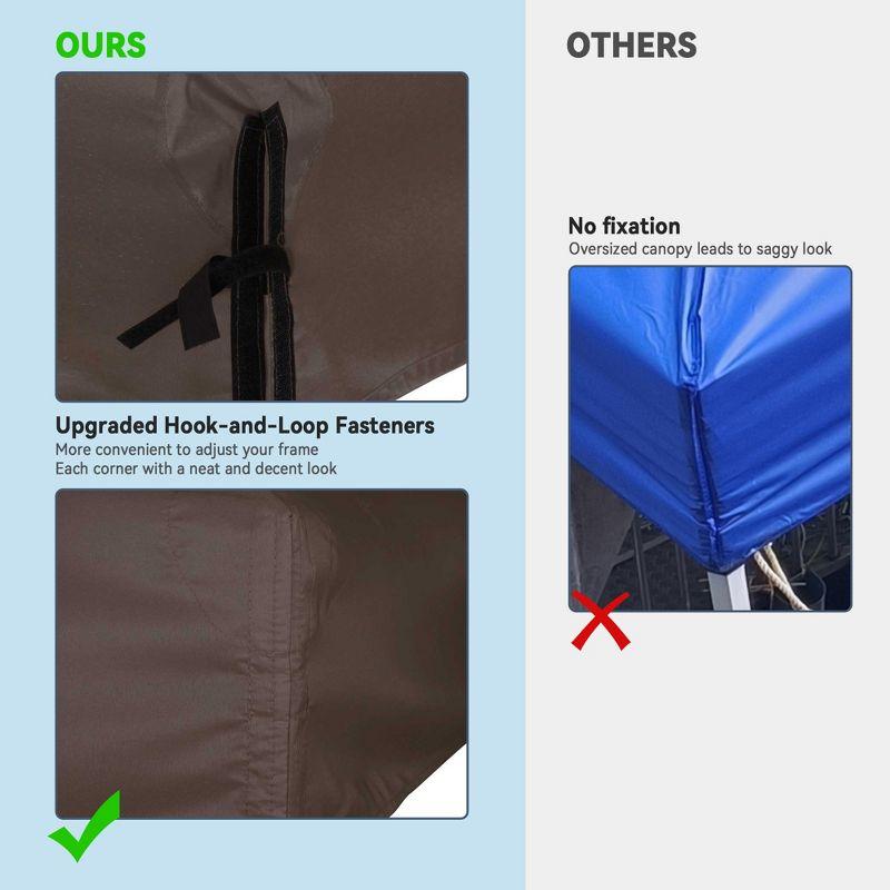 Yescom 10x10Ft Gazebo Top Replacement for beach cabanas for 1 Tier Outdoor Canopy Cover Patio Garden Yard Party Coffee Tan