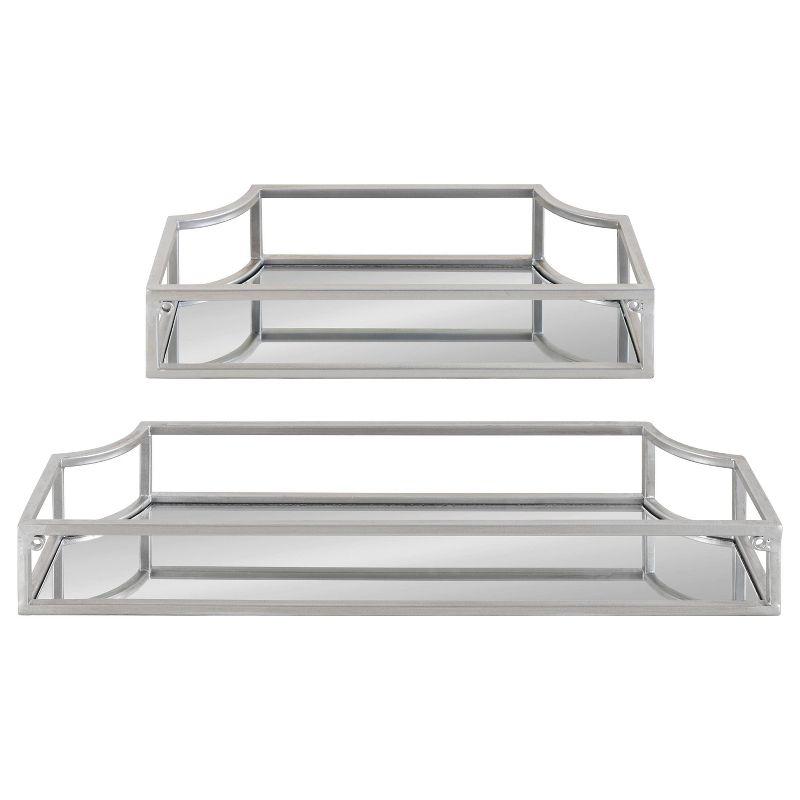 2pc Ciel Metal Wall Shelf Set - Kate & Laurel All Things Decor