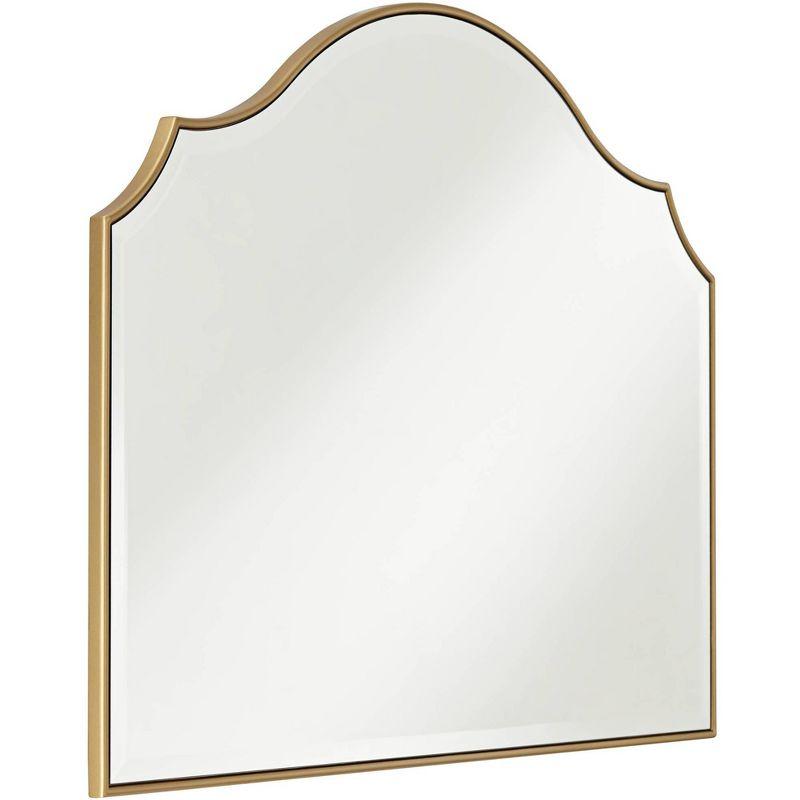 Noble Park Vinyard Arch Top Vanity Decorative Wall Mirror Vintage Beveled Glass Gold Frame 38" Wide for Bathroom Bedroom Home
