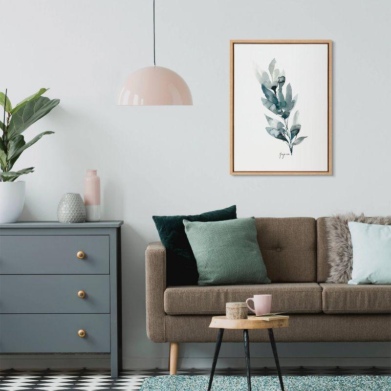 18" x 24" Sylvie Wild Mariposa by Sara Berrenson Framed Wall Canvas Natural - Kate & Laurel All Things Decor