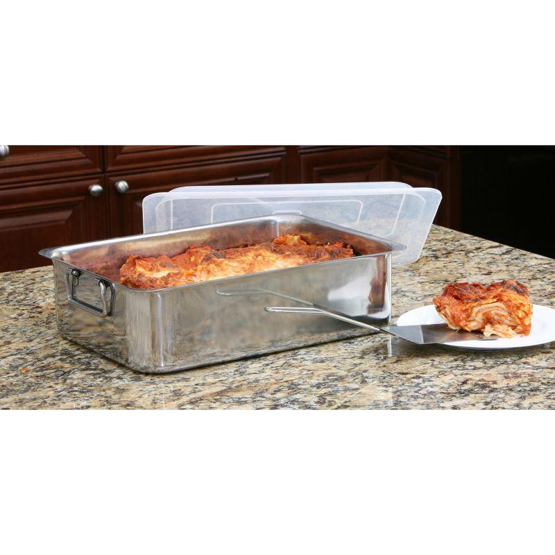 Stainless Steel Deep Dish Roaster with Rack and Cover