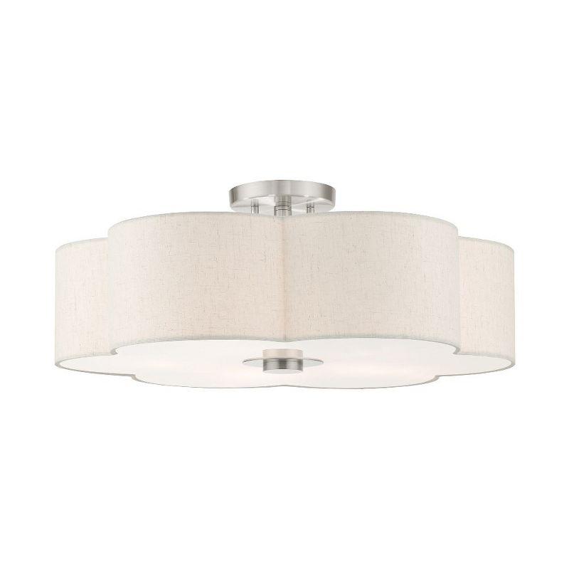 Livex Lighting Solstice 5 - Light Semi-Flush Mount in  Brushed Nickel