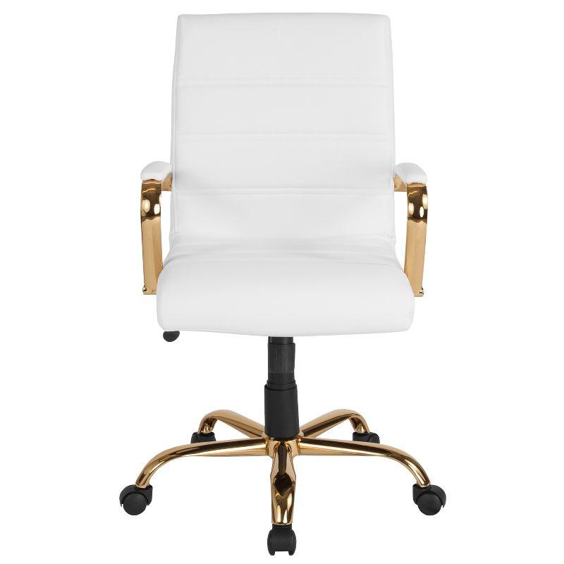 Flash Furniture Mid-Back Executive Swivel Office Chair with Metal Frame and Arms