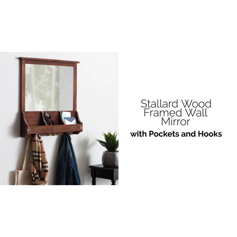 Stallard Solid Wood Wall Organizer with Key Hooks