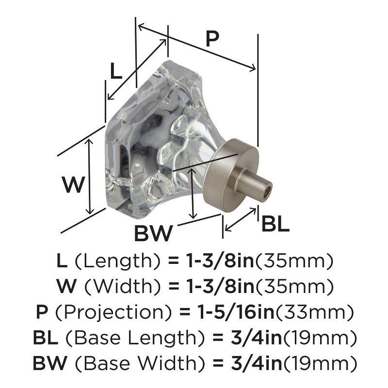 Glacio 1 3/8" Length Square Knob