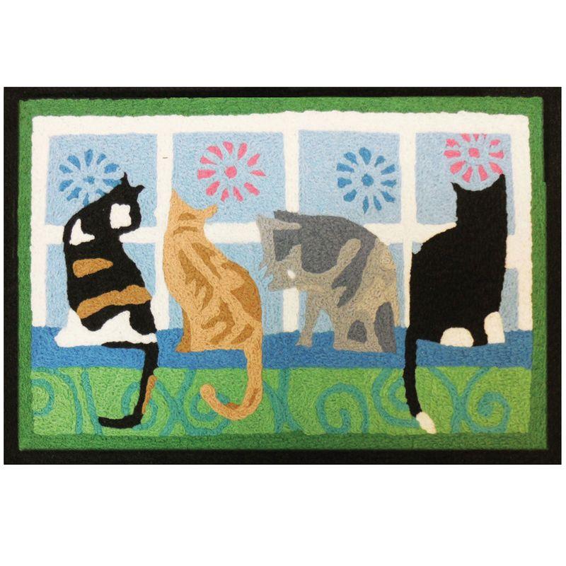 Jellybean - Kitties In The Window Polyester Accent Rug - Multicolored - 30 in. x 20 in.