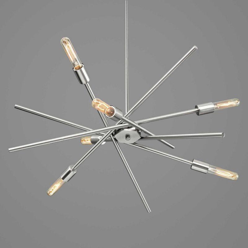 Progress Lighting Astra 6-Light Chandelier, Brushed Nickel, No Shade