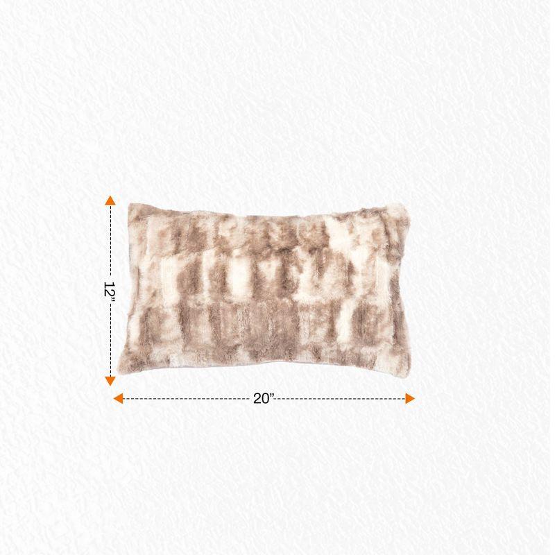 Cheer Collection Geometric Faux Fur Throw Pillow