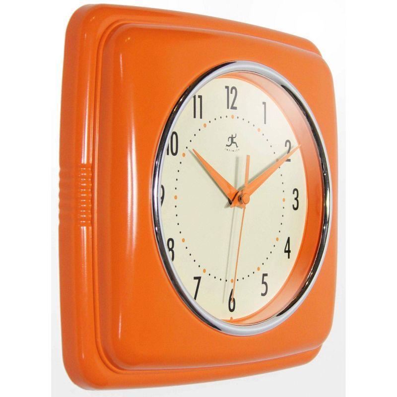 9" Square Retro Wall Clock - Infinity Instruments