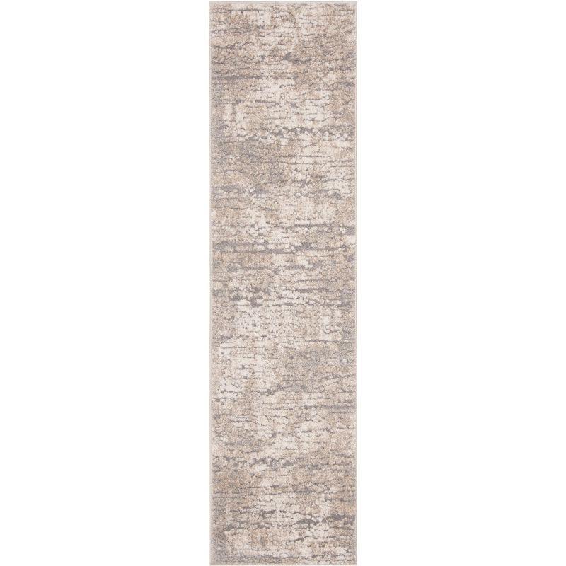 Spirit 100 SPR126 Power Loomed Indoor Runner Rug - Taupe/Ivory - 2'x6' - Safavieh