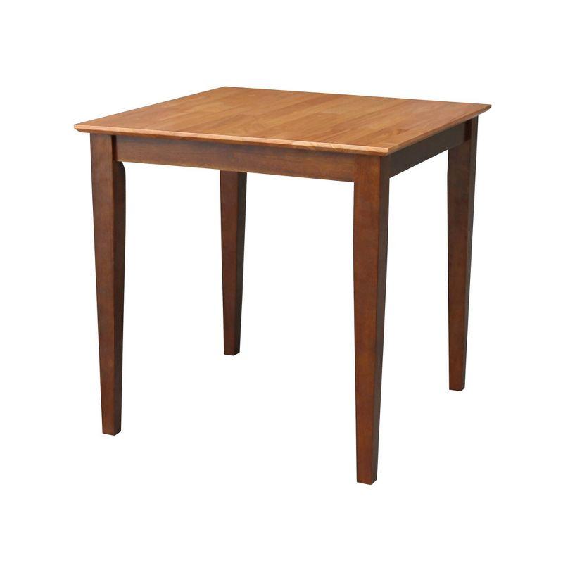 Solid Wood Top Table with Shaker Legs Cinnamon/Brown - International Concepts