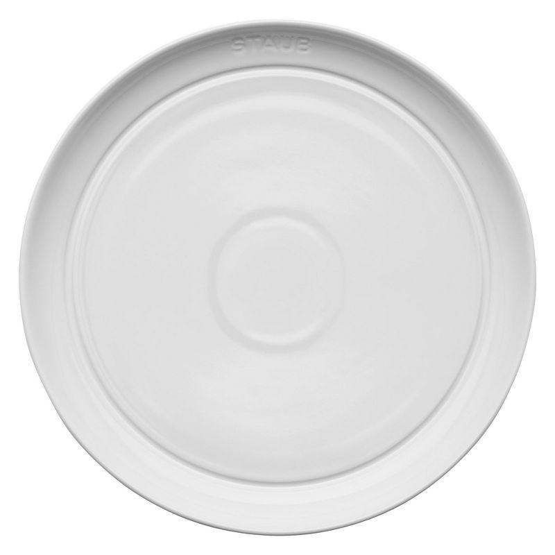 Staub White Stoneware Salad Plates, Set of 4