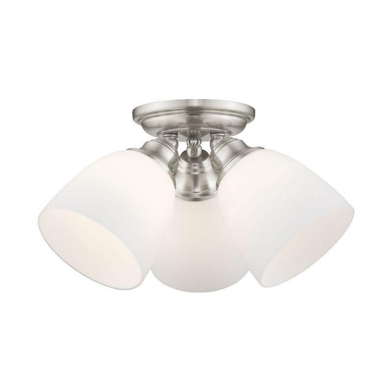 Livex Lighting Somerville 3 - Light Flush Mount in  Brushed Nickel