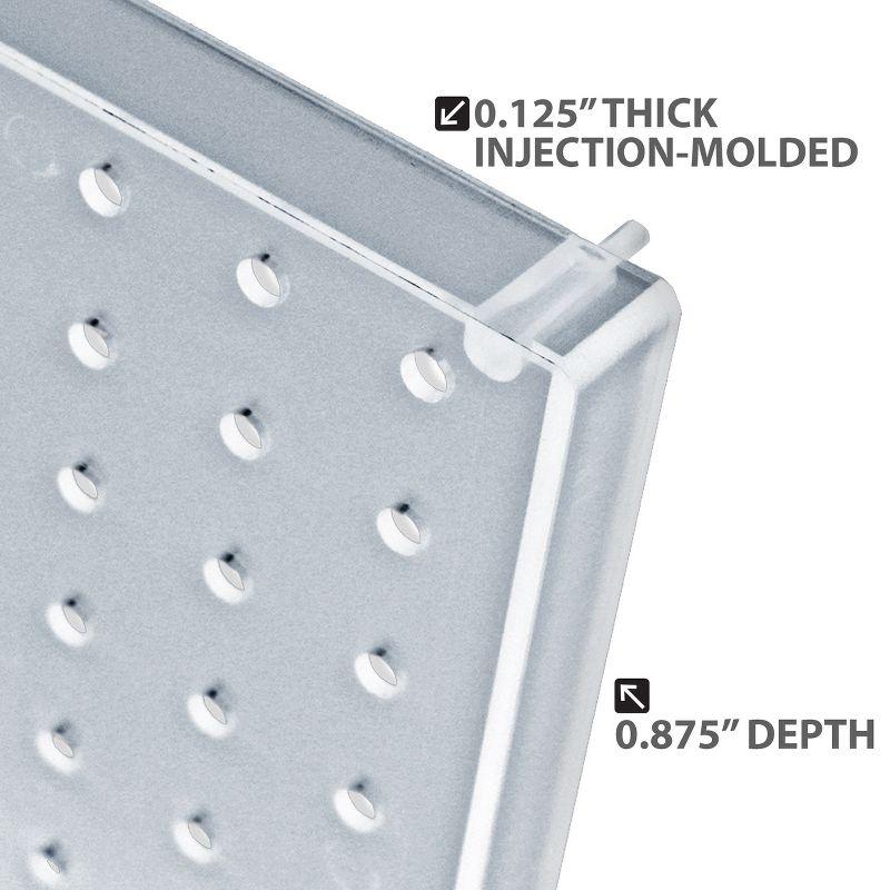 The DIY Multi-Purpose 12-Piece Pegboard Wall Organizer Kit with One Panel and Accessory Assortment (13.5"W x 22"H)