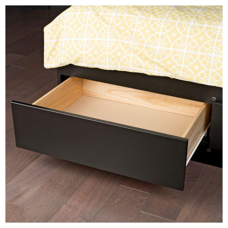 Mate's Platform 6 Drawer Storage Bed King Black - Prepac: Laminated Finish, No Box Spring Needed, CARB Certified