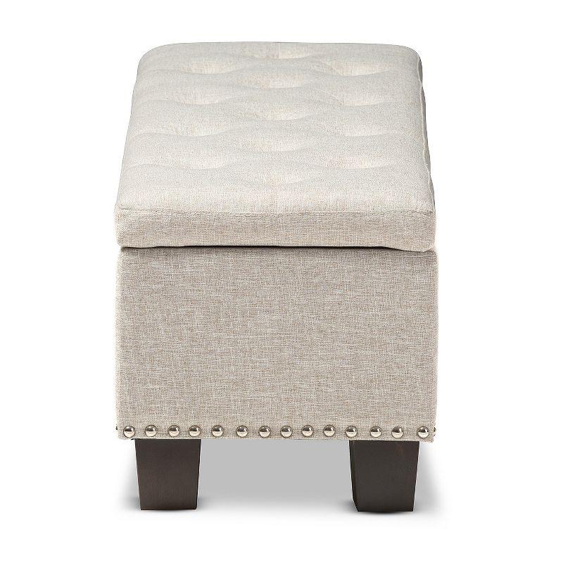 Hannah Modern And Contemporary Fabric Upholstered Button - Tufting Storage Ottoman Bench - Baxton Studio