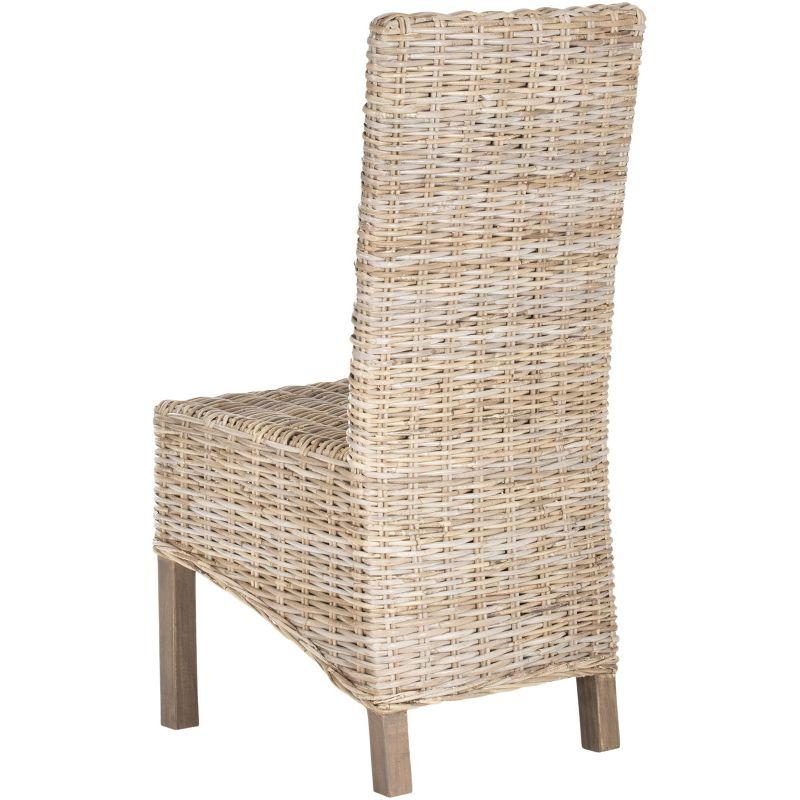 Transitional Natural Unfinished Wood & Cane 20" Side Chair