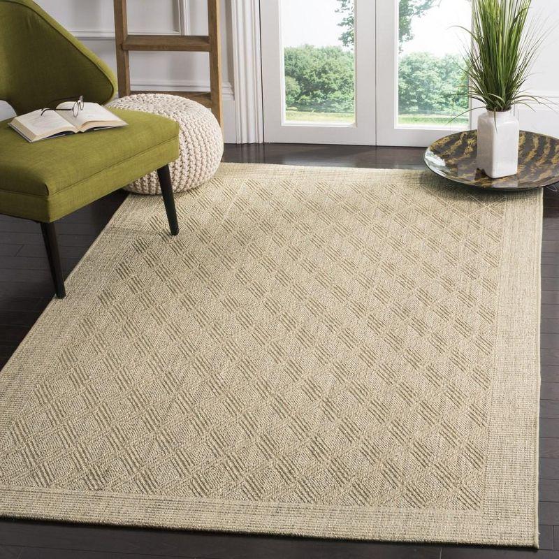 Sisal Sand Geometric 5' x 8' Hand-Knotted Area Rug