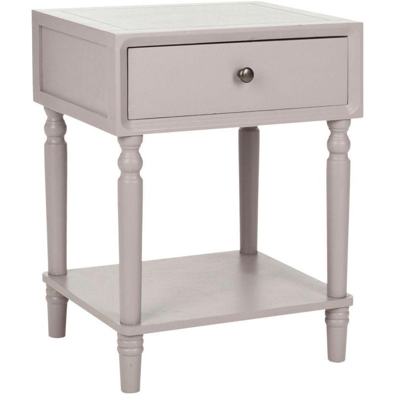 Transitional Siobhan White Pine 1-Drawer End Table