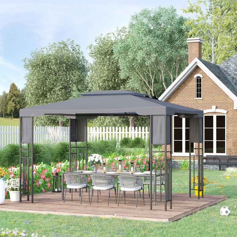 Outsunny 13 Ft. W x 10 Ft. D Steel Patio Gazebo