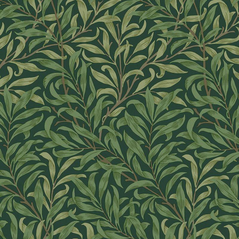 William Morris at Home Willow Bough Deep Green Wallpaper