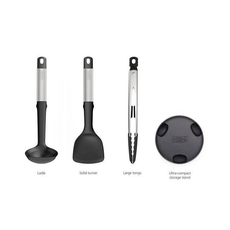 Joseph Joseph 3pc Elevate Fusion Silicone Utensil Set with Storage Stand